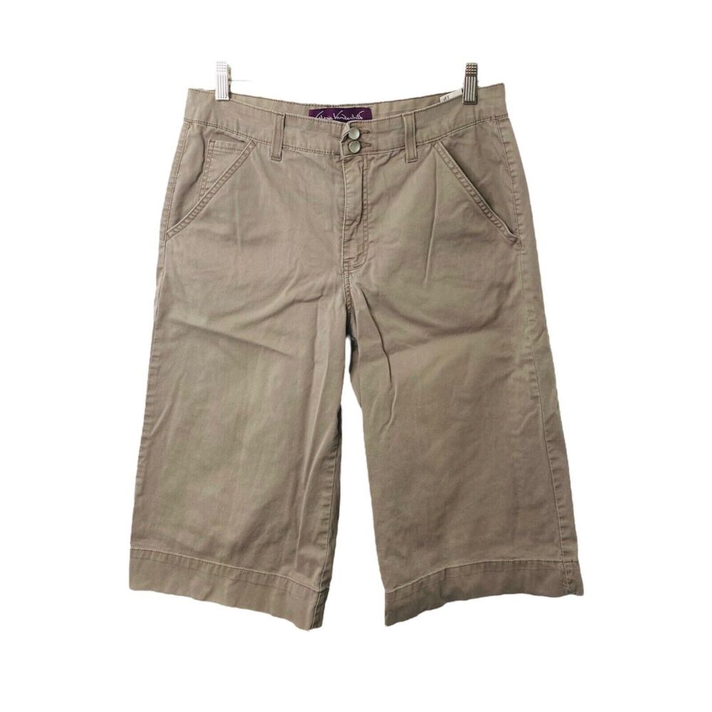 Gloria Vanderbilt Women’s Short's Tan Khaki Knee Length Corduroy Size 12 X 18